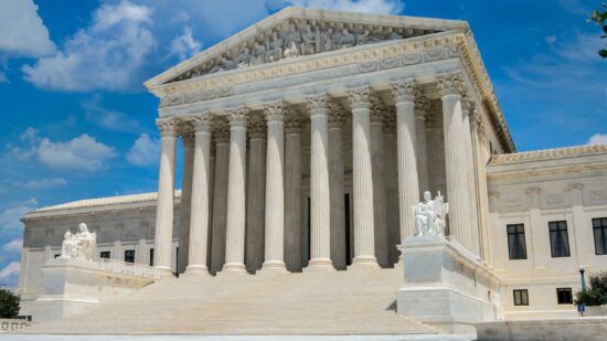 Supreme Court of the United States located in Washington DC which interprets laws. It is the Judicial Branch of the US government.